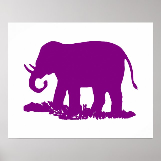 Póster Elefante Roxo (Frente)