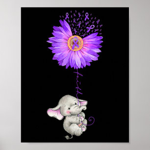 Poster Elefante Segura Fibromialgia Sunflower Awaren