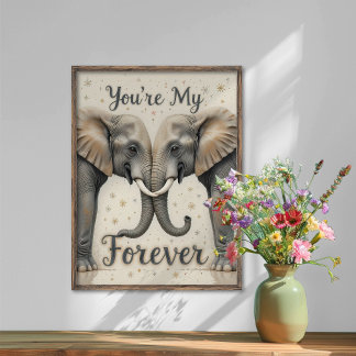 Poster Elefantes no Amor pela Arte