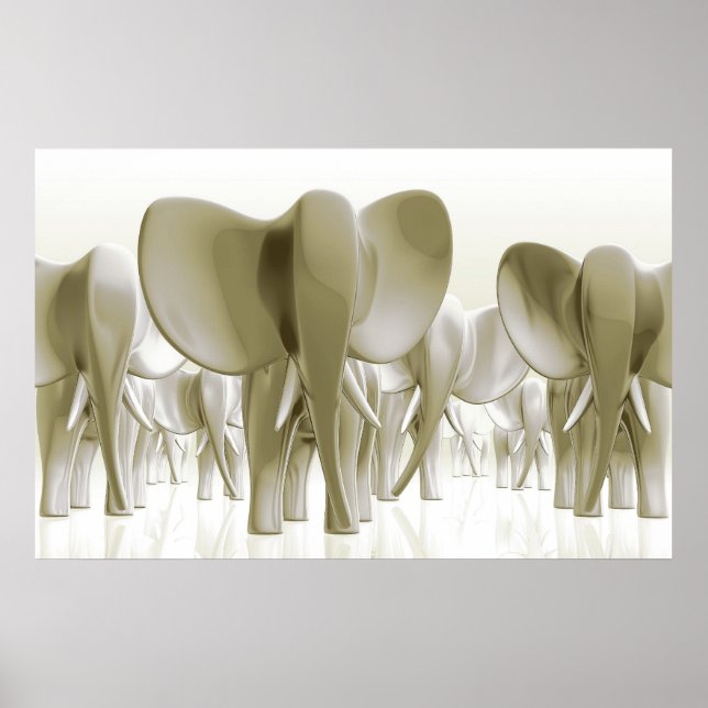 Poster Elefantes! (Versão Dourada) (Frente)