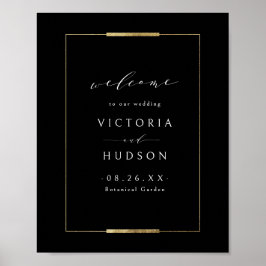 Poster Elegance Black Simple Wedding Frame