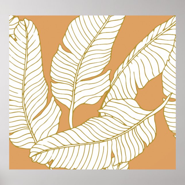 Poster Elegance Floral: fundo do padrão de Abstrato. (Frente)