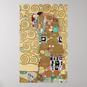 Poster Elegance Redefine: Cumprimento de Gustav Klimt