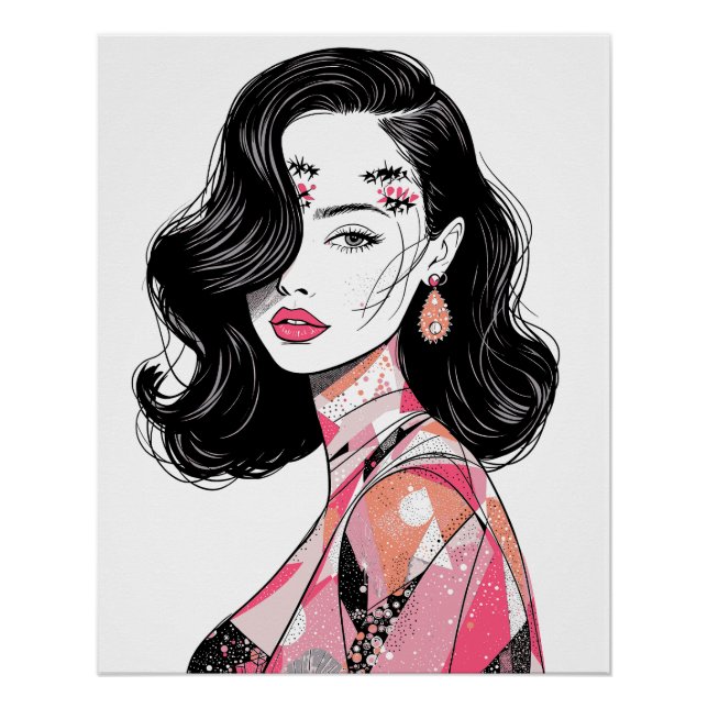 Póster Elegância abstrato (Frente)