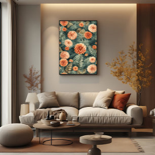 Poster Elegância Botânica Vintage