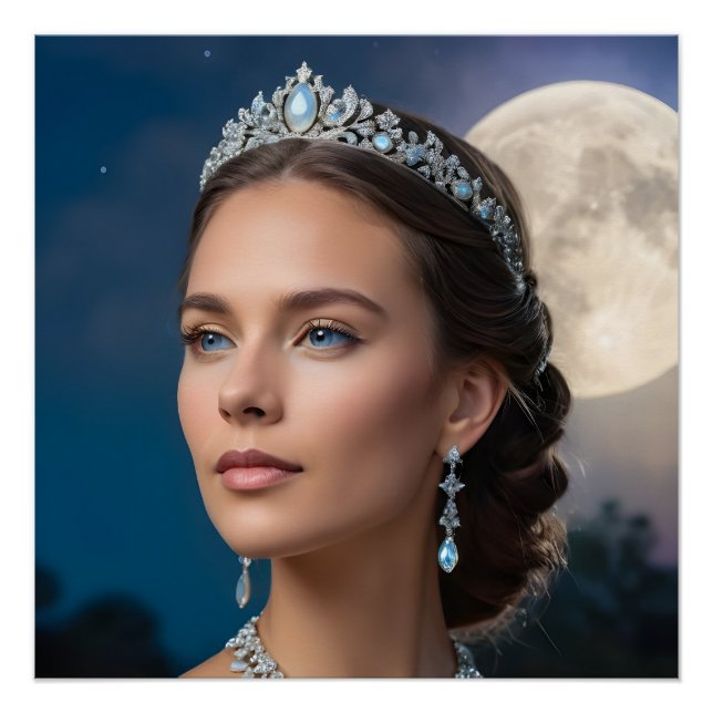 Póster Elegância Celestial Moonlit (Frente)