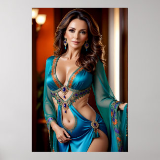 Poster Elegância da Mulher Turquesa (5)