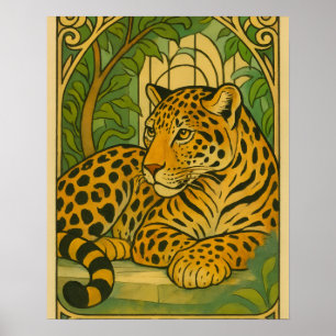 Poster Elegância da Selva Estilizada