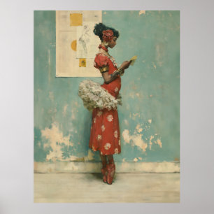 Poster Elegância de Ballet Vintage