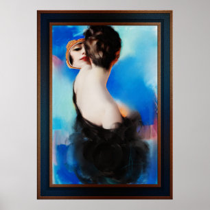 Poster Elegância de preto por Rolf Armstrong