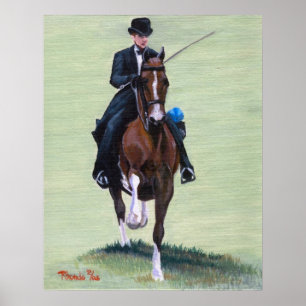 Poster Elegância de Saddlebred no retrato do cavalo da