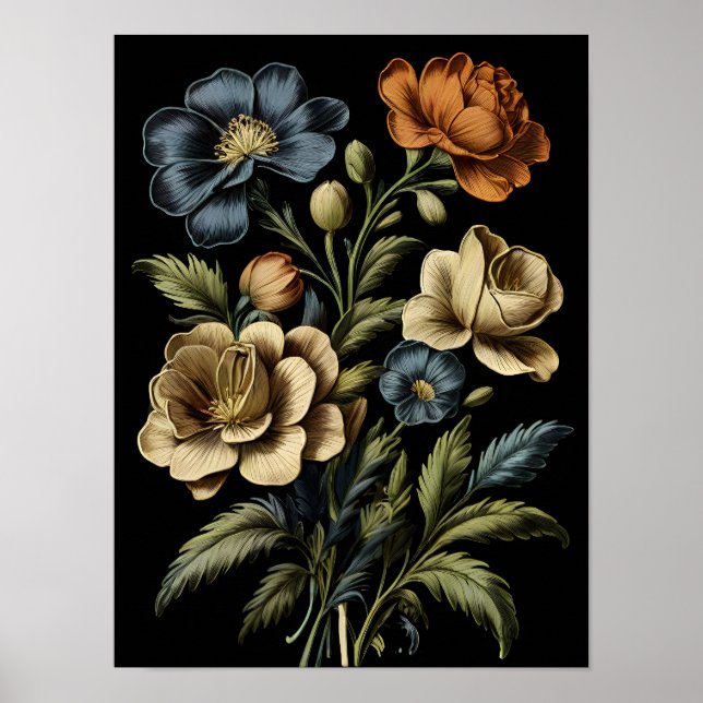 Poster Elegância em Bloom (Frente)