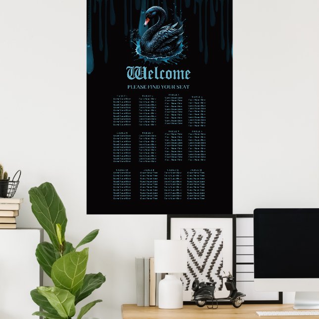 Poster Elegância em movimento, o cisne negro, (Escritório em casa)