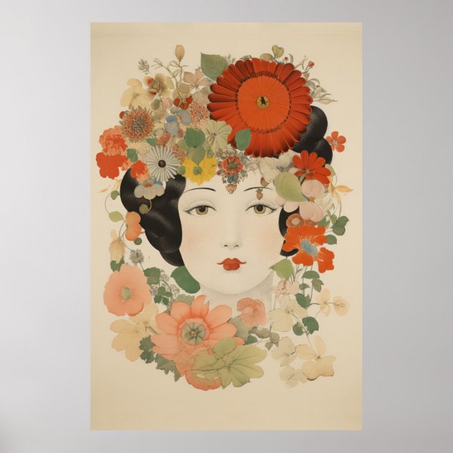 Poster Elegância Floral (Frente)