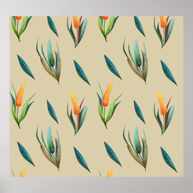 Poster Elegância Floral Estilizada: Beleza Sem Fim. (Frente)