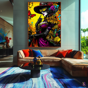 Poster Elegância Gótica Barroca - Misteriosa Vitoriana