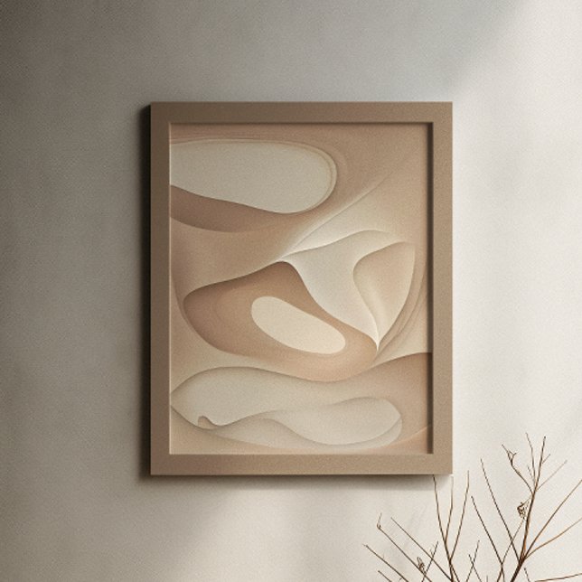 Poster "Elegância Luminosa" | Toneladas Neutras Arte Flui (Criador carregado)