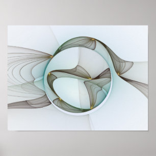 Póster Elegância moderna abstrata do ouro de Brown de