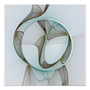Póster Elegância moderna abstrata do ouro de Brown de
