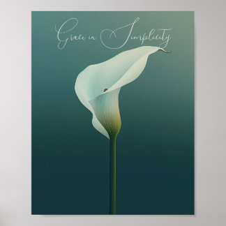 Poster Elegância na Simplicidade: A Lily Calla