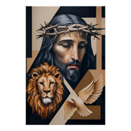 Póster Elegância Neo-Cubista: Um tributo ao Britto