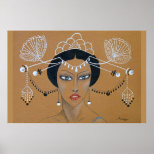 Poster "elegância oriental" Orig. Asiático/art