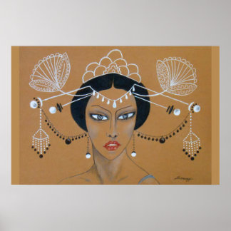 Poster "Elegância Oriental" Orig. Deco Asiático/Ar