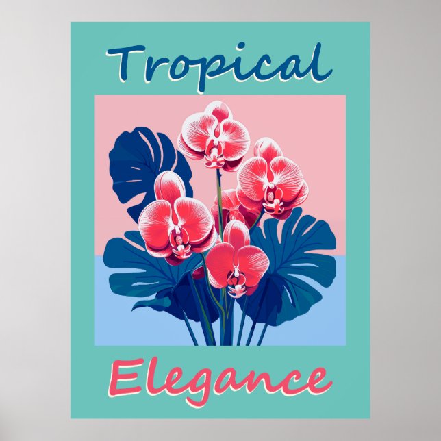 Poster Elegância tropical (Frente)