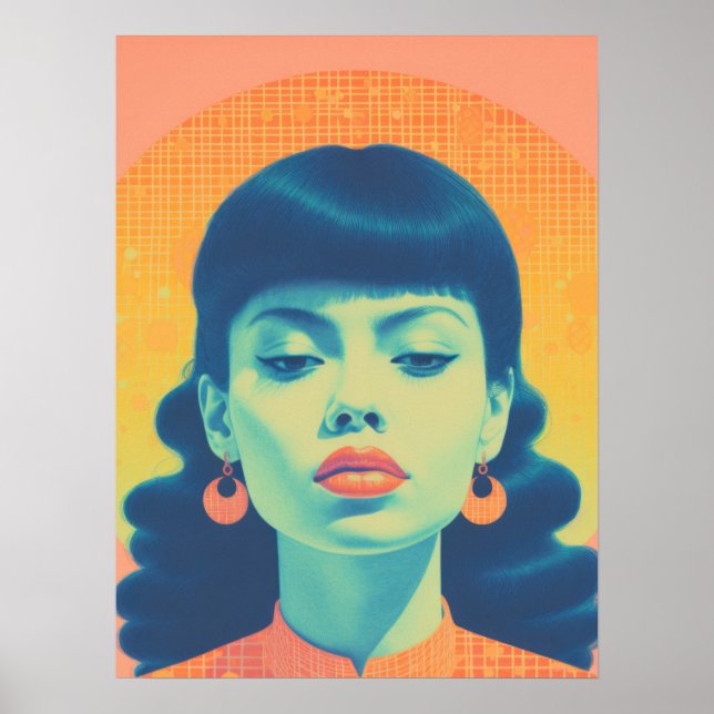 Poster Elegância vibrante (Frente)