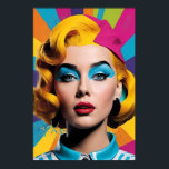 Poster Elegância vívida - Mulher Pop de Arte Negrito<br><div class="desc">Faça uma declaração com este impressionante retrato de pop de uma mulher com cabelo amarelo vibrante. Apresentando cores ousadas, contrastes agudos e um talento artístico moderno, esta surpreendente arte na parede adiciona um toque de energia retrorlegal a qualquer espaço. Perfeito para amantes da arte, entusiastas contemporâneos da decoração e para...</div>