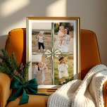 Poster Elegant Bow & Ribbon Present Family Photo Collage<br><div class="desc">Our beautiful family photo collage print poster is the perfect way to showcase your most cherished memories! Featuring an elegant bow and ribbon design, it turns your favorite photos into a stunning piece of art. This sophisticated print makes a thoughtful. Turn your most precious moments into timeless art with our...</div>