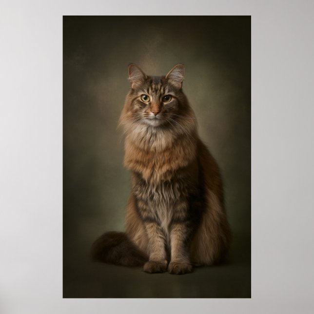 Poster Elegant Cat Studio Portrait (Frente)