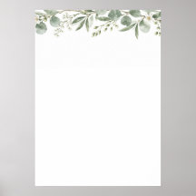 Elegant Eucalyptus Botanical Wedding Seating Chart