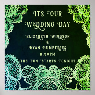 Poster Elegant Lace" Wedding Invitation Collection