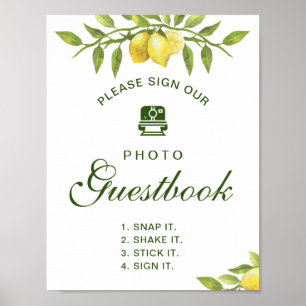 Poster Elegant Lemons Assine nosso Cartaz de Livro de Vis