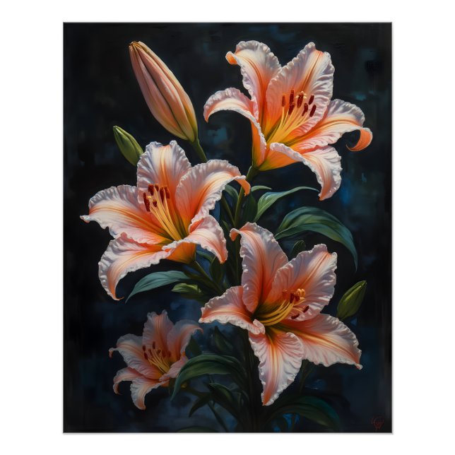 Póster Elegant Lily Flower Art – Premium Prints & Unique  (Frente)