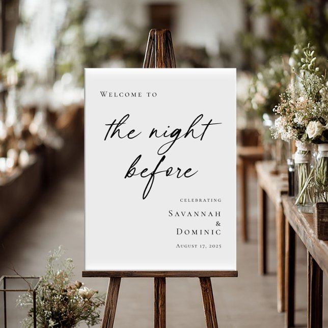 Poster Elegant minimal The Night Before Rehearsal welcome (Criador carregado)