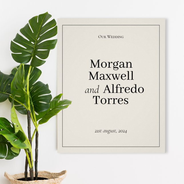 Póster Elegant Minimalist Wedding Poster (Criador carregado)