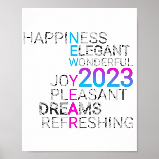 Poster elegant new year 2023 quotes sayings (Frente)