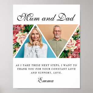 Poster Elegant Parents of the Bride Gift Thank You Gift P