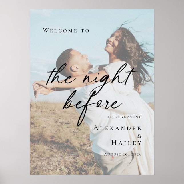 Poster Elegant The Night Before Rehearsal photo welcome (Frente)