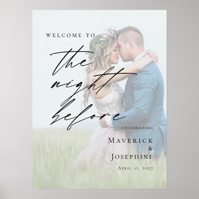 Poster Elegant The Night Before Rehearsal photo welcome (Frente)