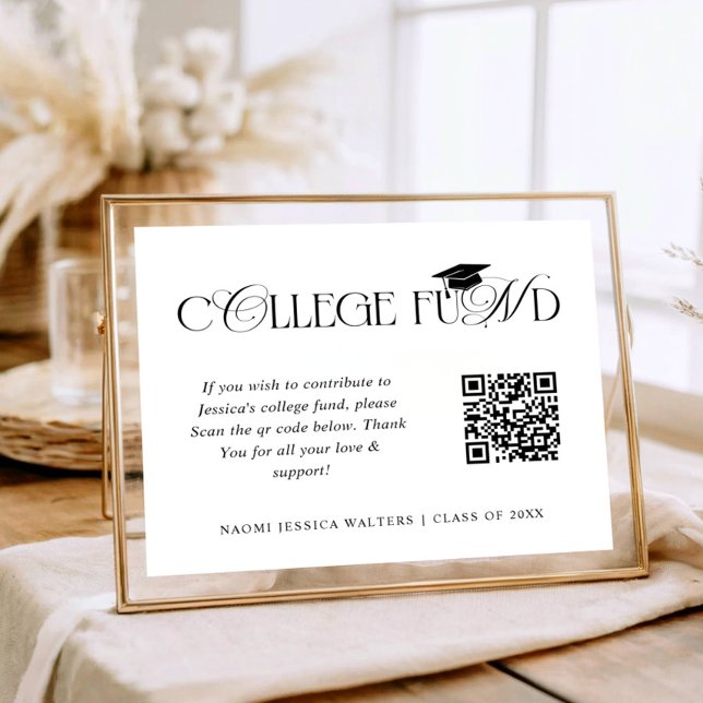 Poster Elegant Typography Collage Fund QR CODE Graduation (Criador carregado)