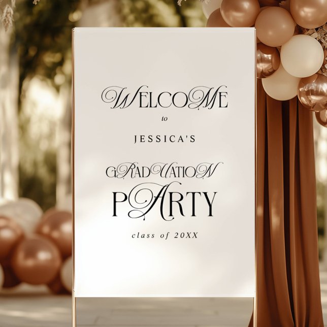 Poster Elegant Typography Contemporary Graduation Welcome (Criador carregado)