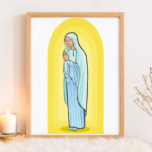 Poster Elegant Virgin Mary Catholic Religious (Criador carregado)