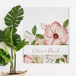 Póster Elegant Watercolor Botanical Names Poster