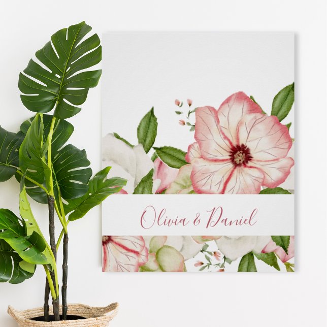 Póster Elegant Watercolor Botanical Names Poster (Criador carregado)