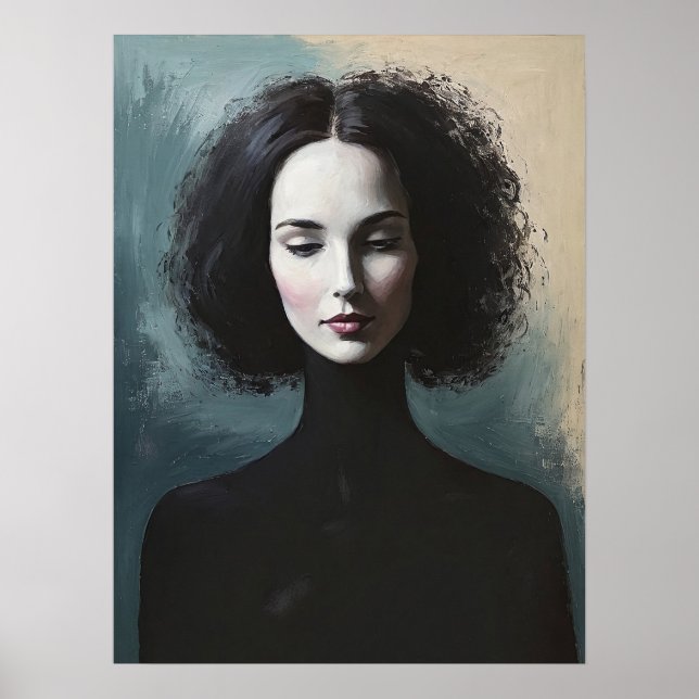 Poster Elegant Woman Portrait Modern Art (Frente)