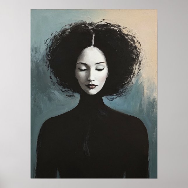 Poster Elegant Woman Portrait Modern Art (Frente)