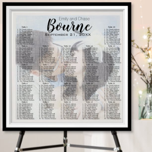 Poster Elegant Your Photo Here Wedding Seating Chart